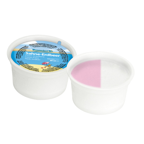 IJsbeker vanille-aardbei, 40x80 ml