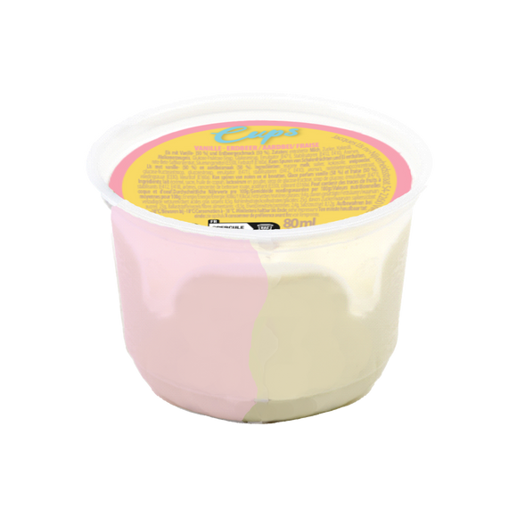 IJsbeker vanille-aardbei, 24x80 ml