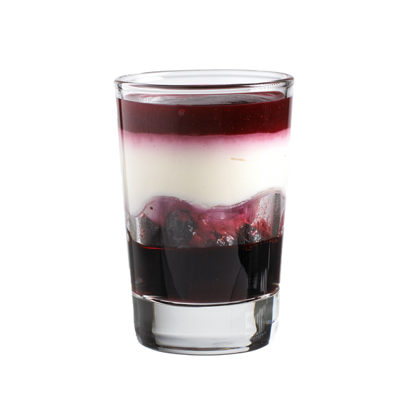 Dessertglaasje kwark/bosvruchten glas, 48x66ml