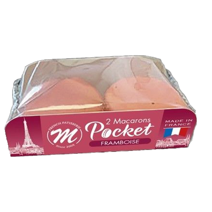 Macaron pocket framboise, 24x2x15gr