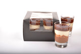 Dessertglaasje pure choco/witte choco-ganache glas, 8-pack, 6x8x66ml