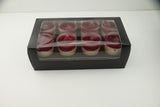 Dessertglaasje mascarpone/framboos glas, 8-pack, 6x8x66ml